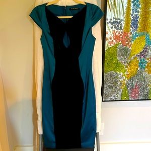Black Halo panel dress
